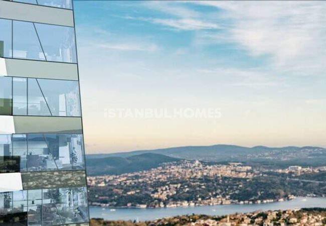Flats in Luxury Project with Views on 3 Bridges in Istanbul Sariyer 3