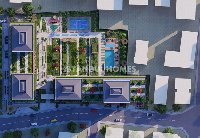 İstanbul Kadıköy'de Havuzlu Sitede Şehir Manzaralı Daireler 7