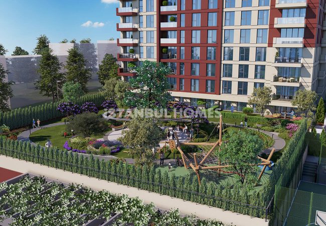 شقق بشرفات على طريق باسن إكسبريس في باغجلار إسطنبول 2