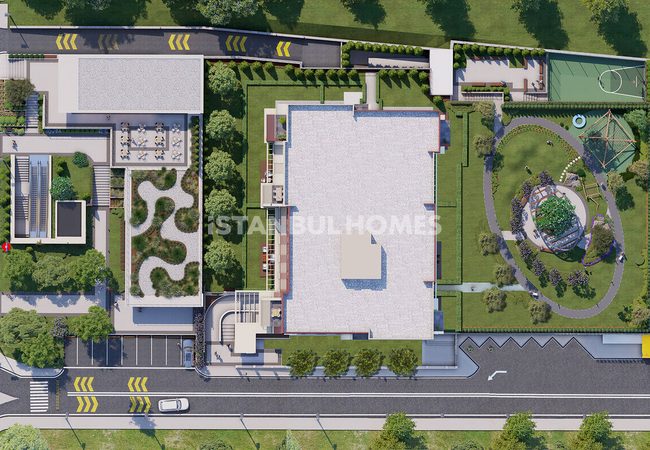 شقق بشرفات على طريق باسن إكسبريس في باغجلار إسطنبول 4