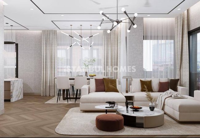 Bosphorus View-flats with Private Gardens in Uskudar Istanbul 9