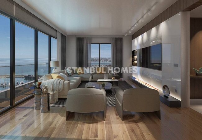 Elegante Wohnungen In Einem Projekt Mit Meerblick In Buyukcekmece 9