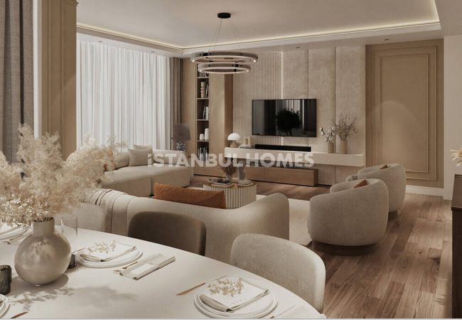 آپارتمانهای با منظره دریا در نزدیکی خیابان اصلی در اوسکودار استانبول 6