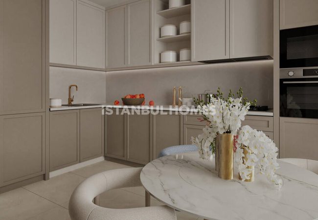 آپارتمانهای با منظره دریا در نزدیکی خیابان اصلی در اوسکودار استانبول 9