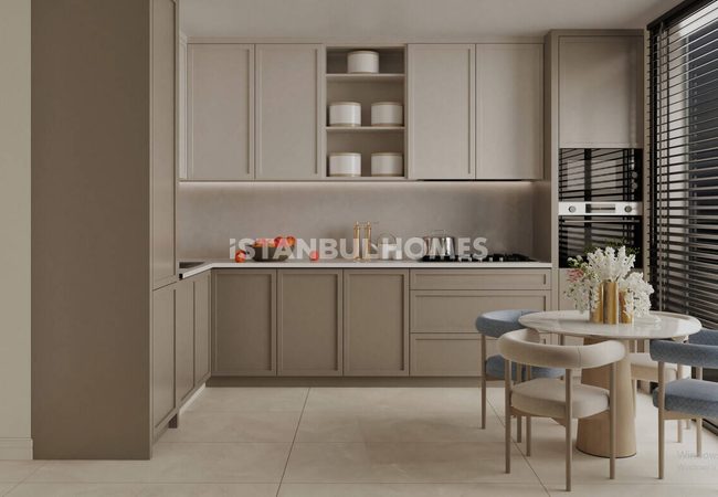 آپارتمانهای با منظره دریا در نزدیکی خیابان اصلی در اوسکودار استانبول 8