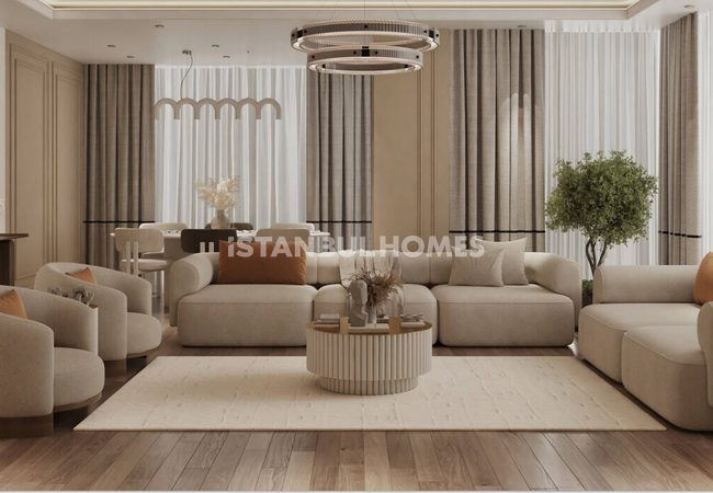 آپارتمانهای با منظره دریا در نزدیکی خیابان اصلی در اوسکودار استانبول 5