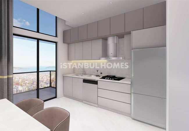 عقارات بإطلالة بحرية في مجمع سكني في كارتال، إسطنبول 17
