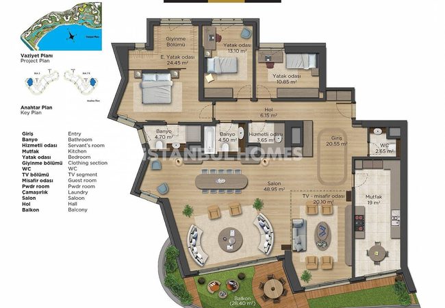 عقارات مجهزة بميزات فائقة الفخامة في باكيركوي 40