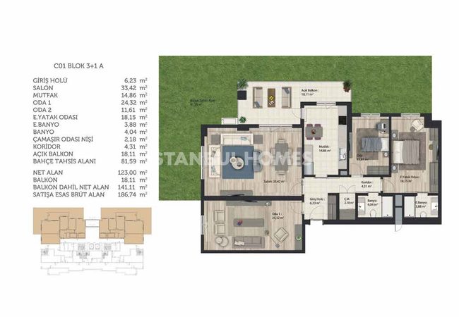 İstanbul Başakşehir’de Şehir Manzaralı Modern Daireler 36