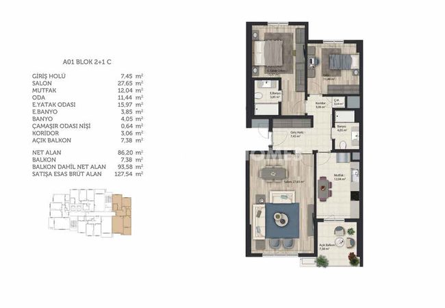 İstanbul Başakşehir’de Şehir Manzaralı Modern Daireler 27
