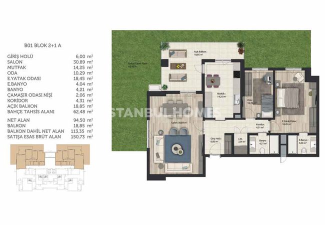 İstanbul Başakşehir’de Şehir Manzaralı Modern Daireler 32