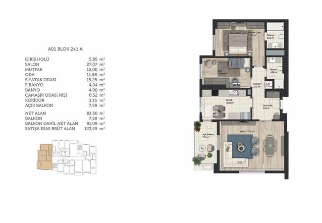 İstanbul Başakşehir’de Şehir Manzaralı Modern Daireler 24