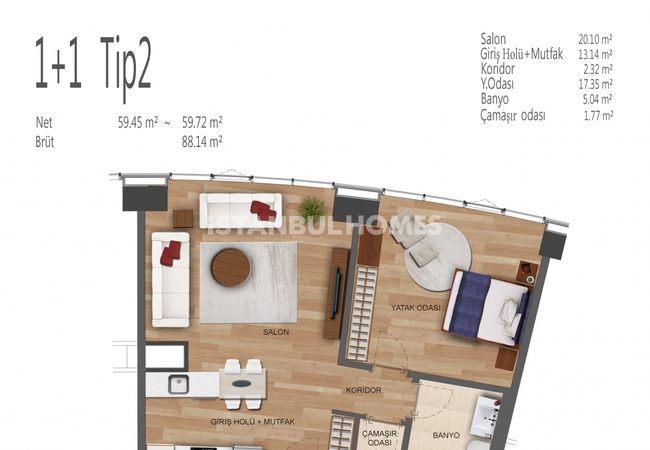 Spacieux Appartements À Umraniye Avec Riches Fonctionnalités 38