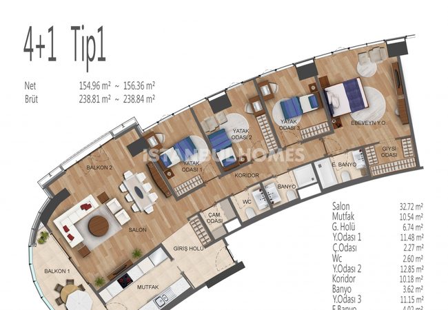 Spacieux Appartements À Umraniye Avec Riches Fonctionnalités 50