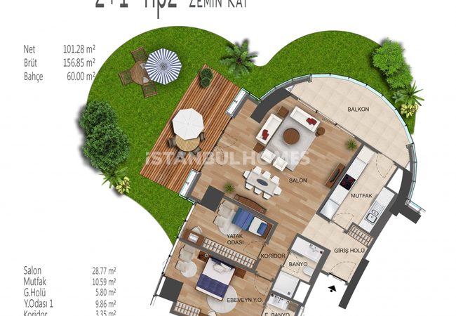 Spacieux Appartements À Umraniye Avec Riches Fonctionnalités 42