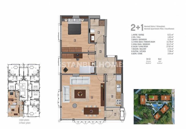 Appartements Privilégiés En Complexe Avec Piscine À Istanbul 41
