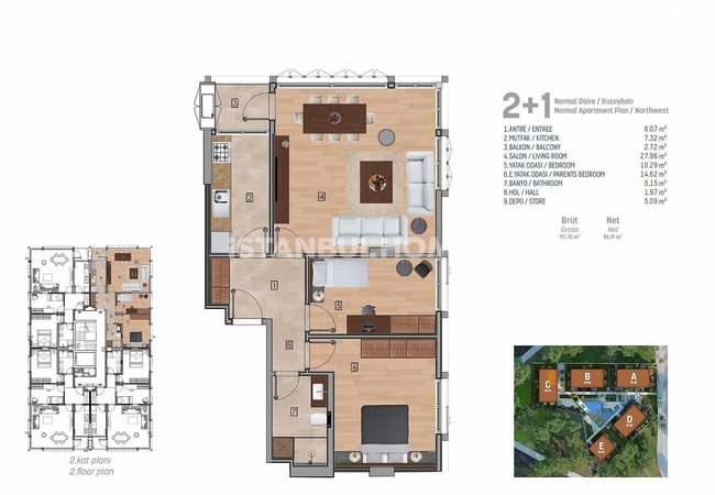 Appartements Privilégiés En Complexe Avec Piscine À Istanbul 43