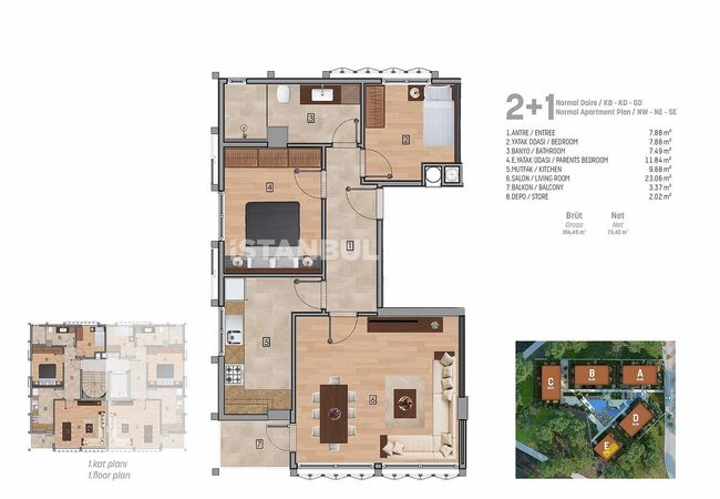 Appartements Privilégiés En Complexe Avec Piscine À Istanbul 44