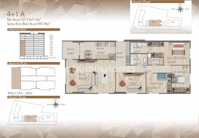 Apartments in a Complex with Swimming Pool in Istanbul 22