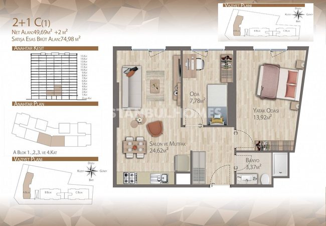 Apartments in a Complex with Swimming Pool in Istanbul 23
