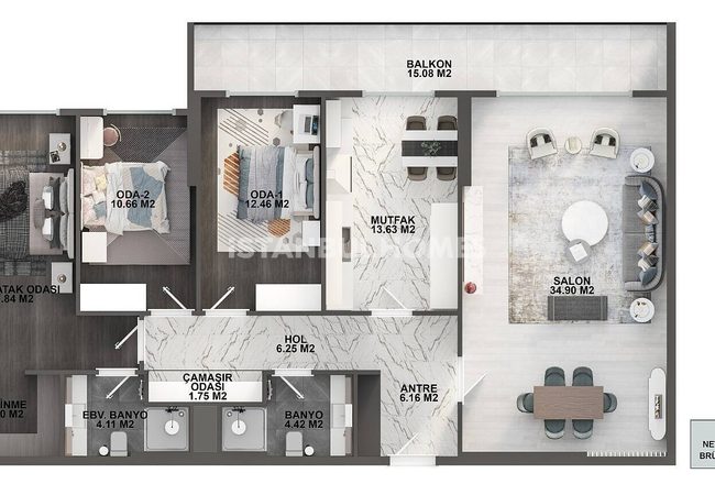Erstklassige Qualität Neu Gebaute Wohnungen In Kucukcekmece 46