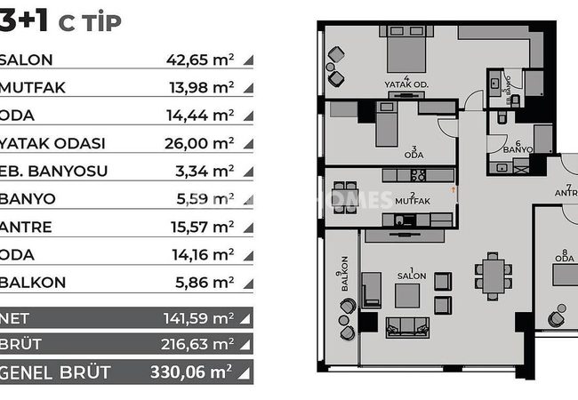 Kadıköy'de Zengin Sosyal Alanlı Sitede Denize Yakın Daireler 25
