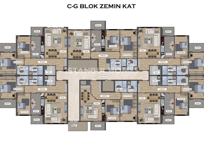 Immobilien In Einer Anlage Mit Pools In Istanbul Silivri 37