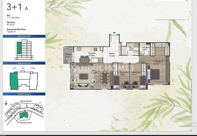 Immobilier Moderne Vue Forêt Et Ville À Kagithane 25