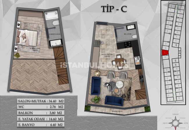 Investment Flats in a Luxurious Complex in Bahcelievler 12