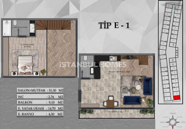 Investment Flats in a Luxurious Complex in Bahcelievler 14