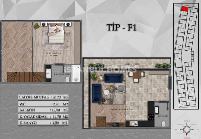 Investment Flats in a Luxurious Complex in Bahcelievler 15