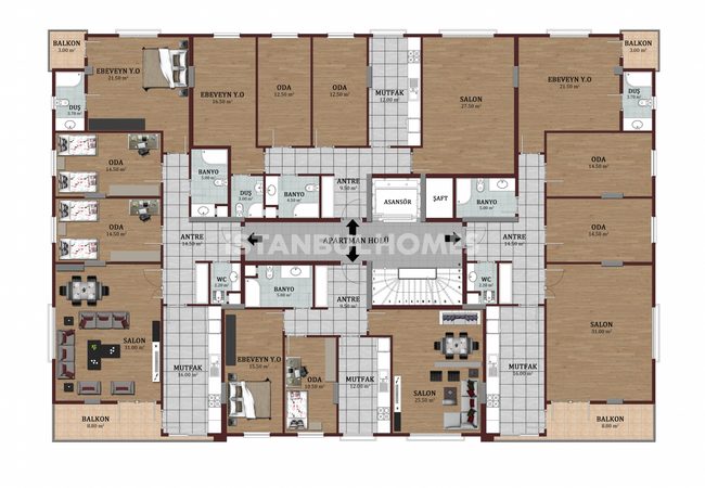 Appartements De Concept Familial À Istanbul 22