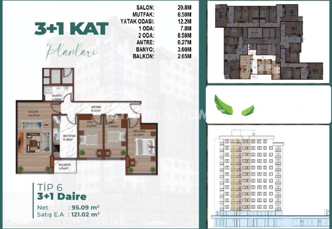 Spacious New Build Flats in a Secure Complex in Sultangazi 13