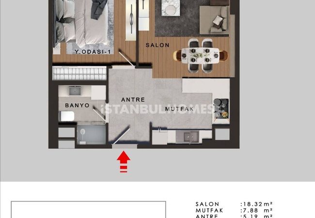 Новые квартиры с ботаническим садом в Бююкчекмедже, Стамбул 23