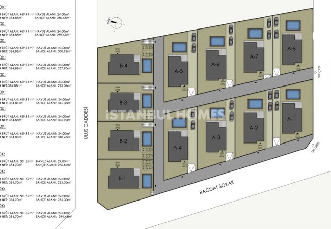 New Build Triplex Villas with Private Pool in Beylikduzu 57