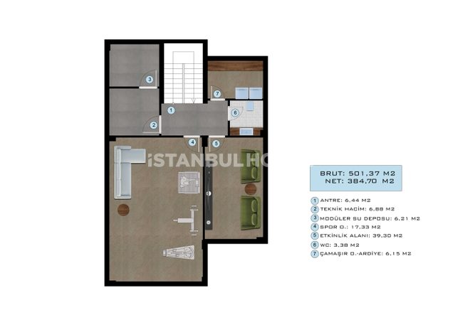 New Build Triplex Villas with Private Pool in Beylikduzu 58