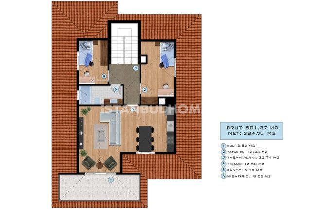 New Build Triplex Villas with Private Pool in Beylikduzu 61