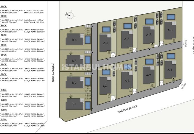 New Build Triplex Villas with Private Pool in Beylikduzu 52