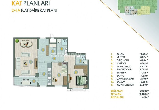 Flats with En-suite Bathroom and Balcony in Avcilar Istanbul 25