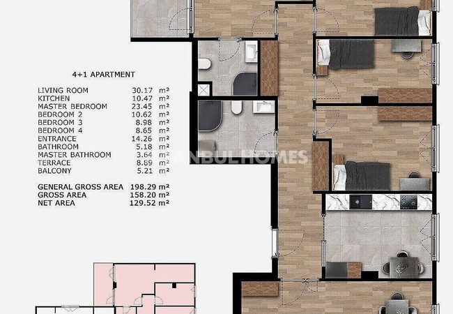Real Estate in Equipped Complex in Uskudar Istanbul 31