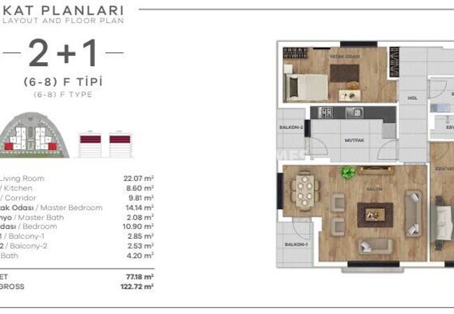 İstanbul Eyüpsultan’da Havuzlu Sitede Modern Daireler 24