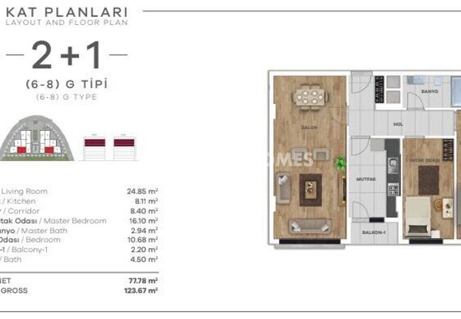 İstanbul Eyüpsultan’da Havuzlu Sitede Modern Daireler 25