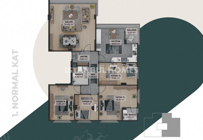 Modern Flats at Central Location in Istanbul Uskudar 19