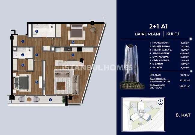 Flats in Luxury Project with Views on 3 Bridges in Istanbul Sariyer 28