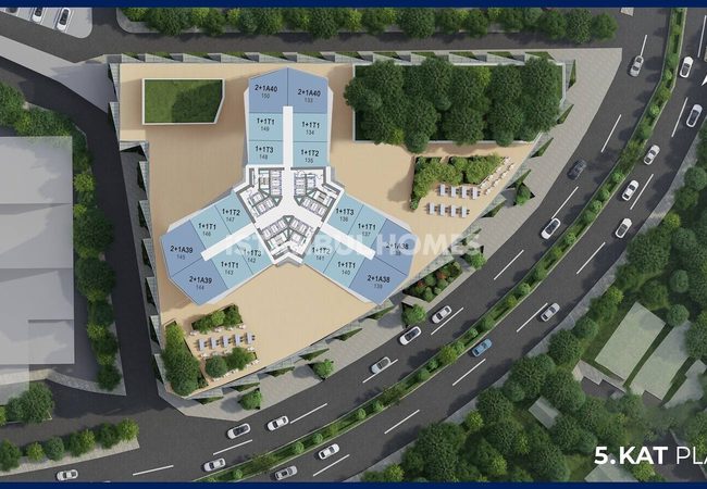 Flats in Luxury Project with Views on 3 Bridges in Istanbul Sariyer 30