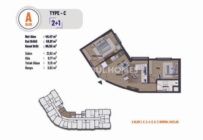 Flats in Complex Near E-5 Highway in Pendik Istanbul 27