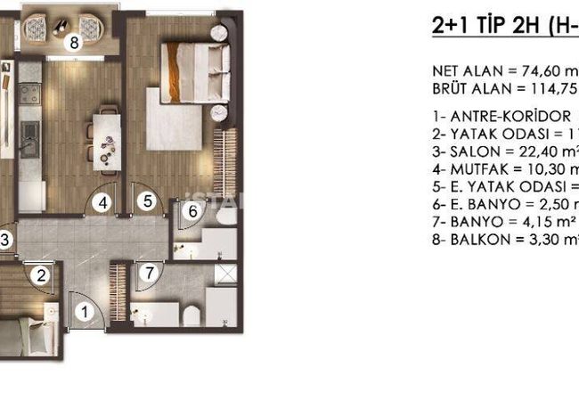 İstanbul Zeytinburnu'nda Geniş Kullanım Alanı Sunan Daireler 28