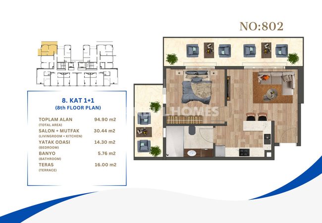 伊斯坦布尔 Kagithane 保安大楼内的公寓 23