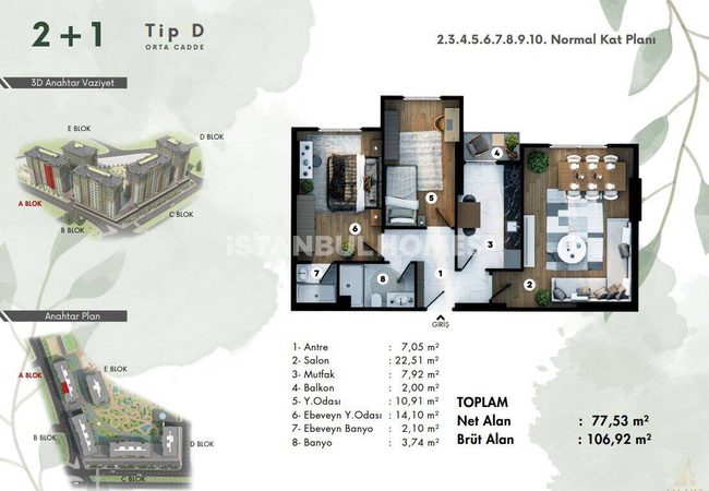 Eyüpsultan'da Avm'ye Yakın Şehir ve Doğa Manzaralı Daireler 37