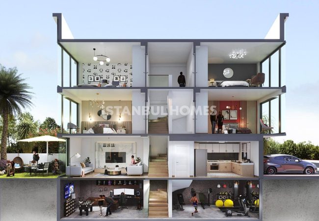 Maisons Triplex De 4 Chambres À Istanbul Basaksehir 35